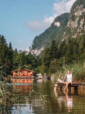 Frau am Steeg Berglsteinersee | © Janina Zasche